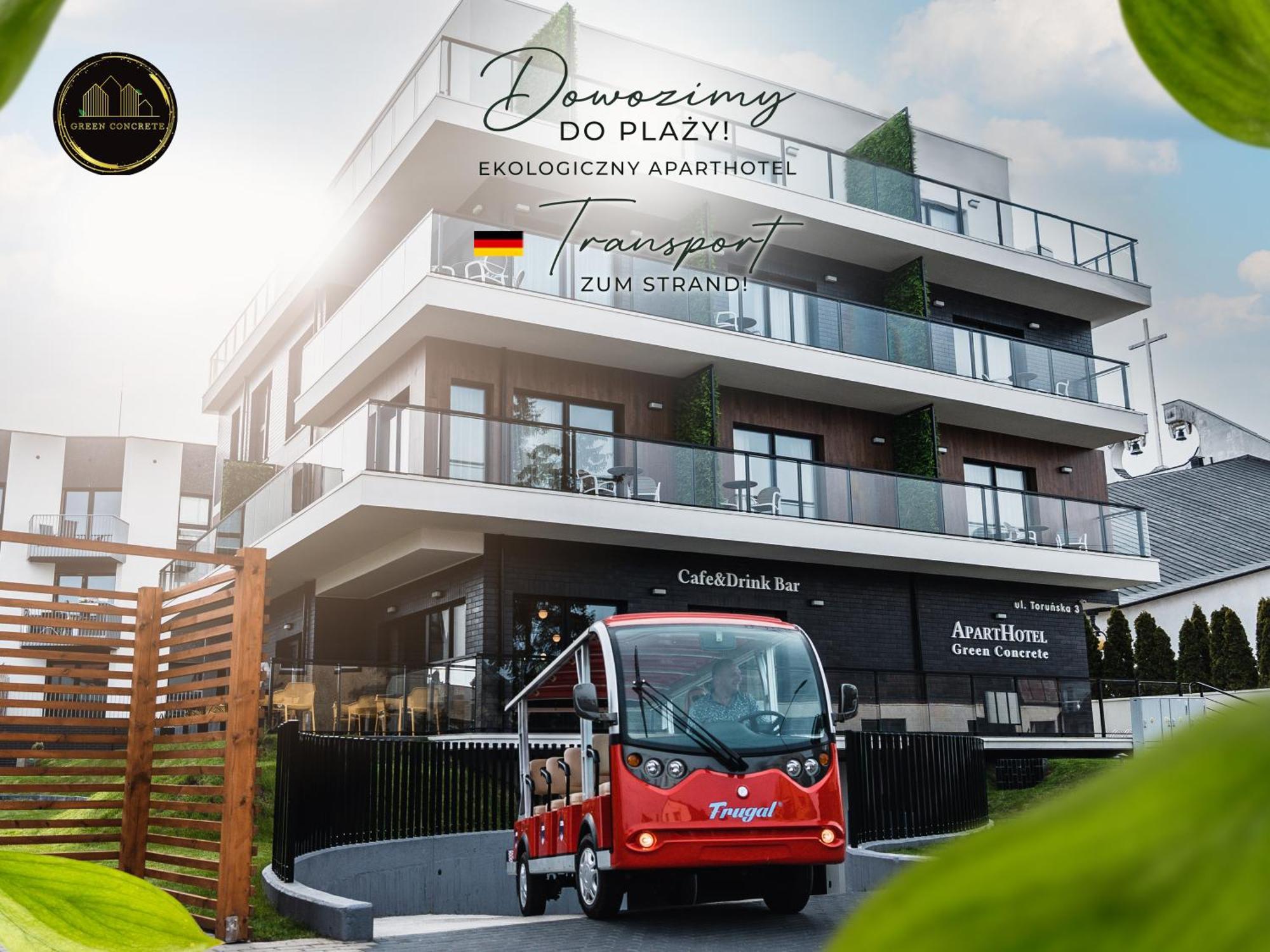 Aparthotel Green Concrete - Eko-Bus Na Plaze, Rowery I Masaze Świnoujście Exterior foto